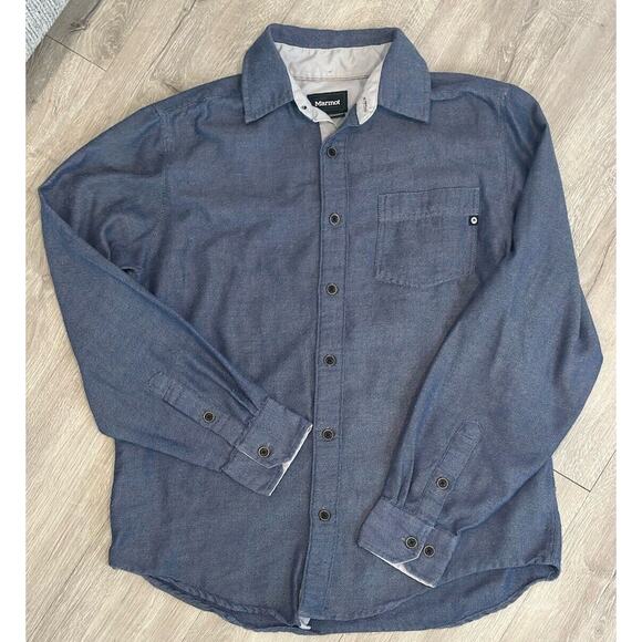Marmot Other - Blue Marmot for Life Light Long Sleeve Button Up Casual Shirt Men's S‎